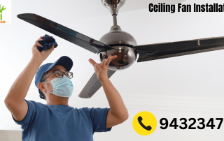 Ceiling fan installation